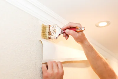 Pose de papier peint à Vesc — revêtements muraux et toiles de verre
